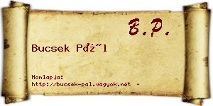 Bucsek Pál névjegykártya
